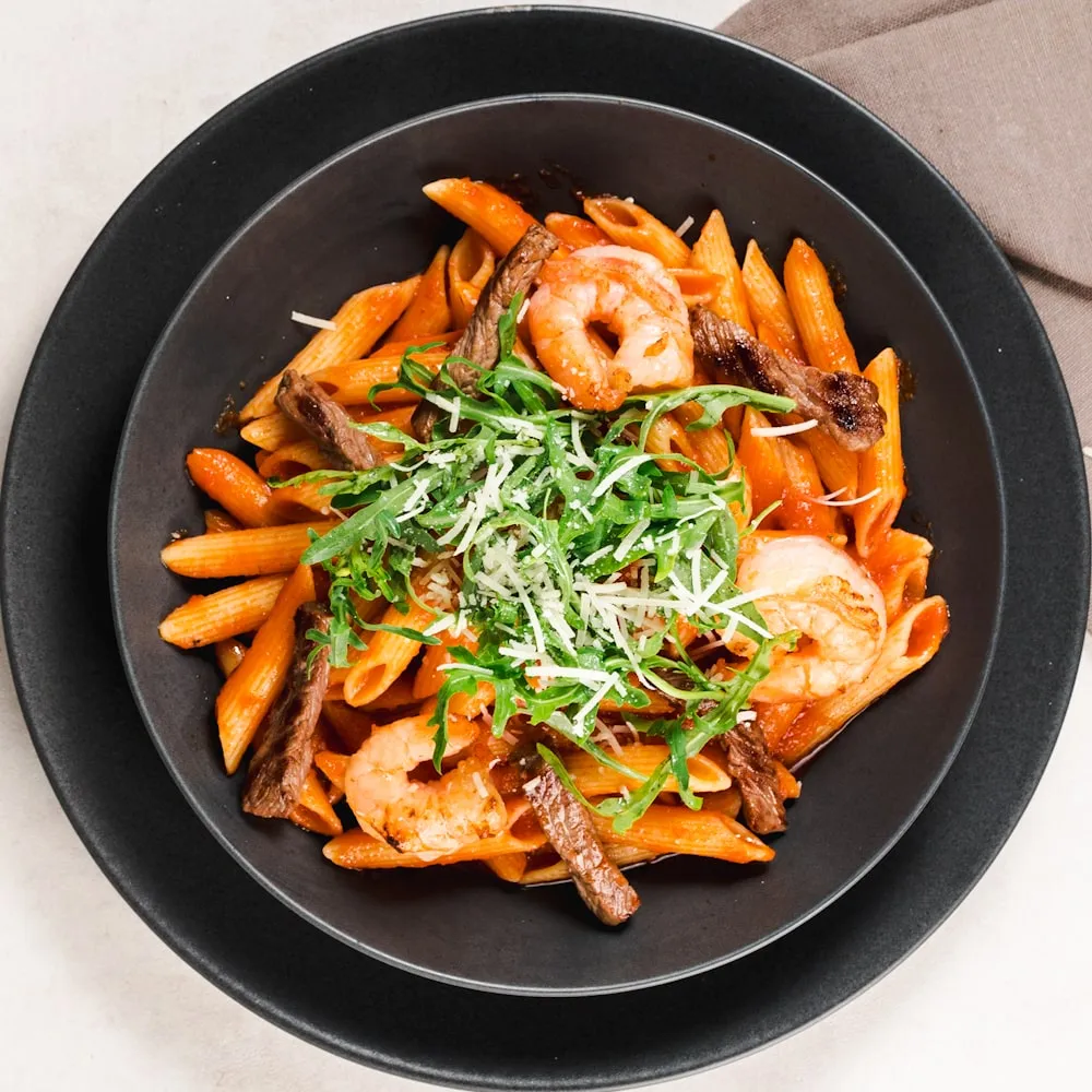 Pasta Surf and Turf