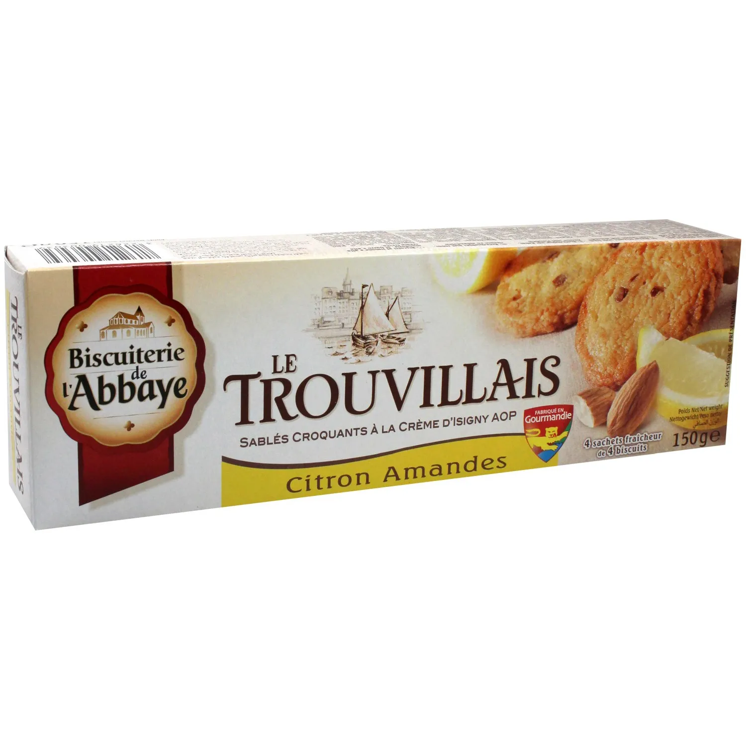 Le Trouvillais – Butterkeks mit Zitrone und Mandel – Biscuiterie de lAbbaye 150g