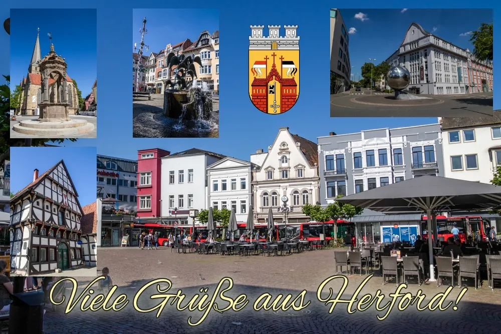 Grußkarte Herford. 5 Motive