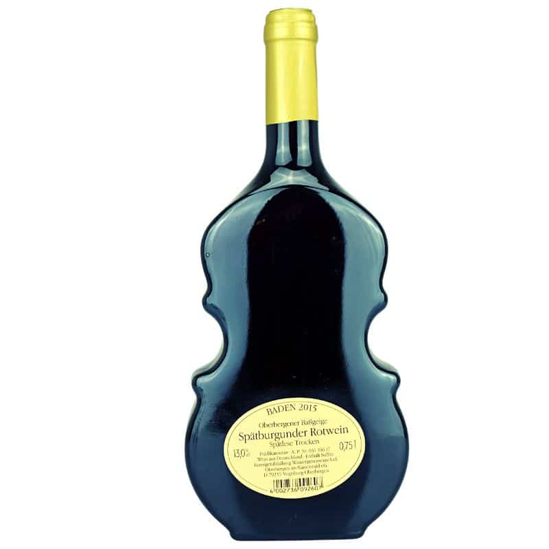 Oberbergener Baßgeigenflasche Spätburgunder Spätlese trocken – Bild 2