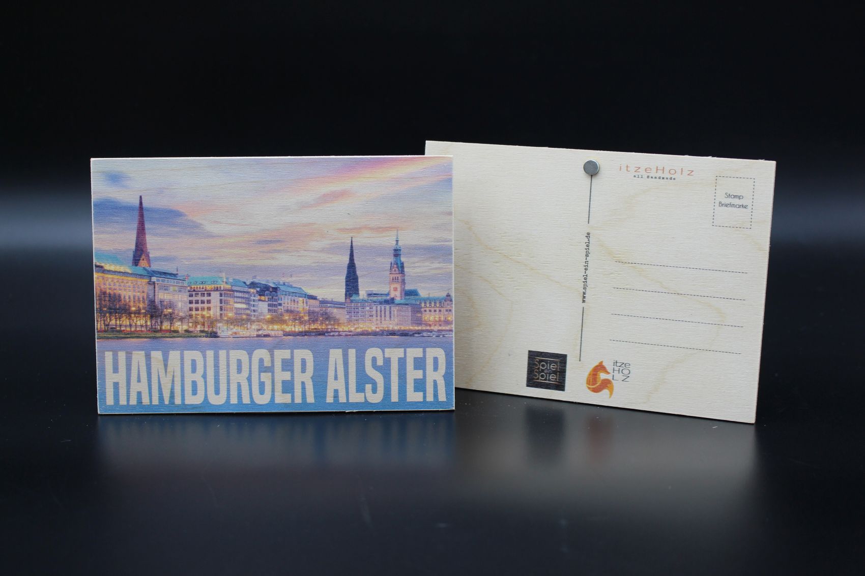 Holzkarte „Hamburg“ – Alster – Bild 2