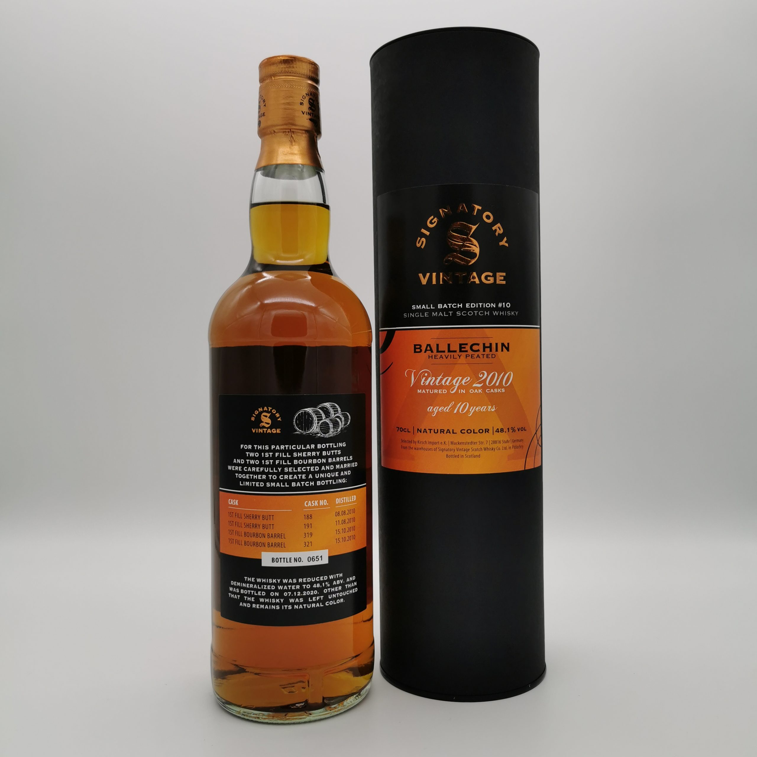 Ballechin 2010/2020 Small Batch Edition #10 -Signatory Vintage- 48,1% 0,7L – Bild 3