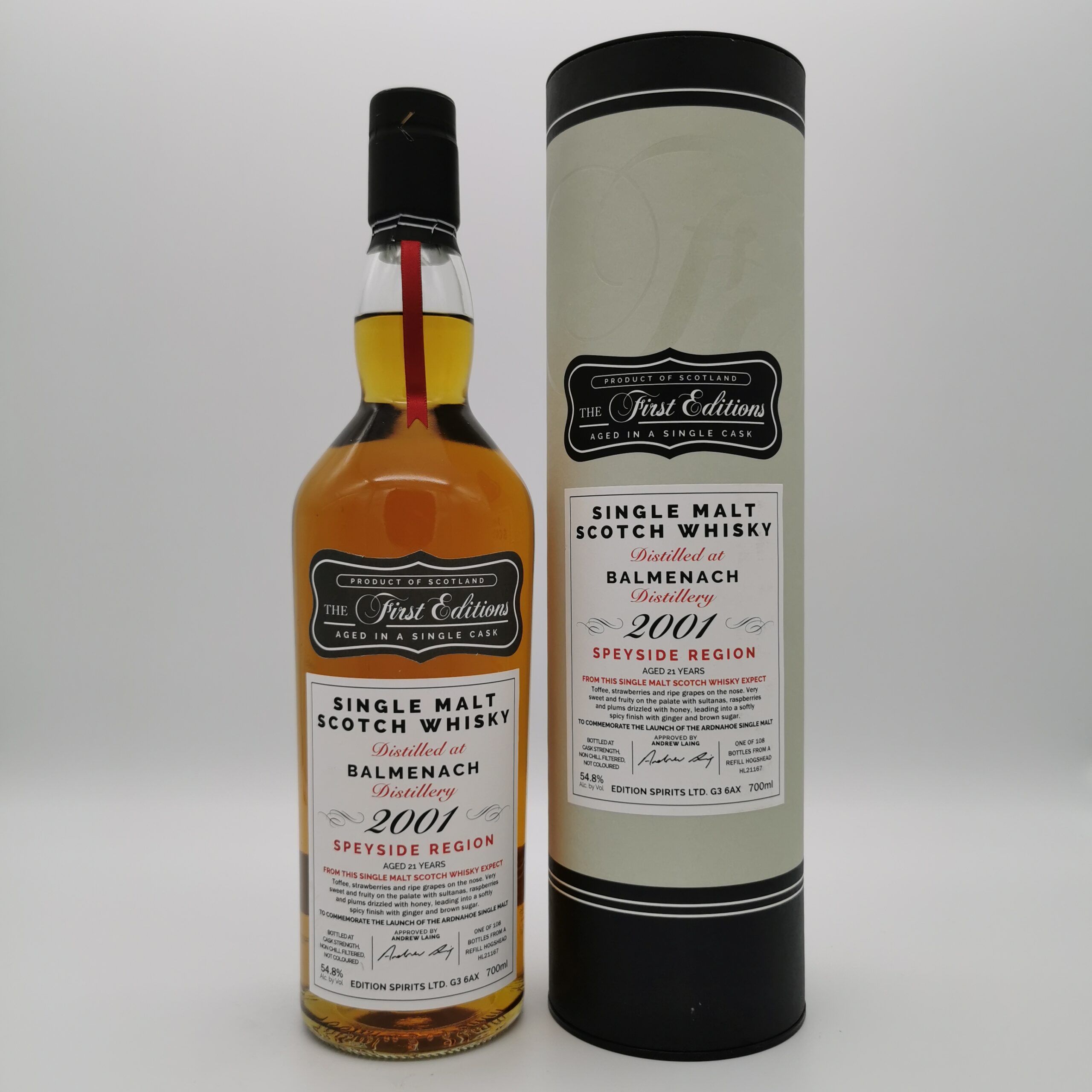 Balmenach 21 Jahre 2001 Refill Hogshead #HL 21167 – First Editions – 54,8%vol. 0,7L