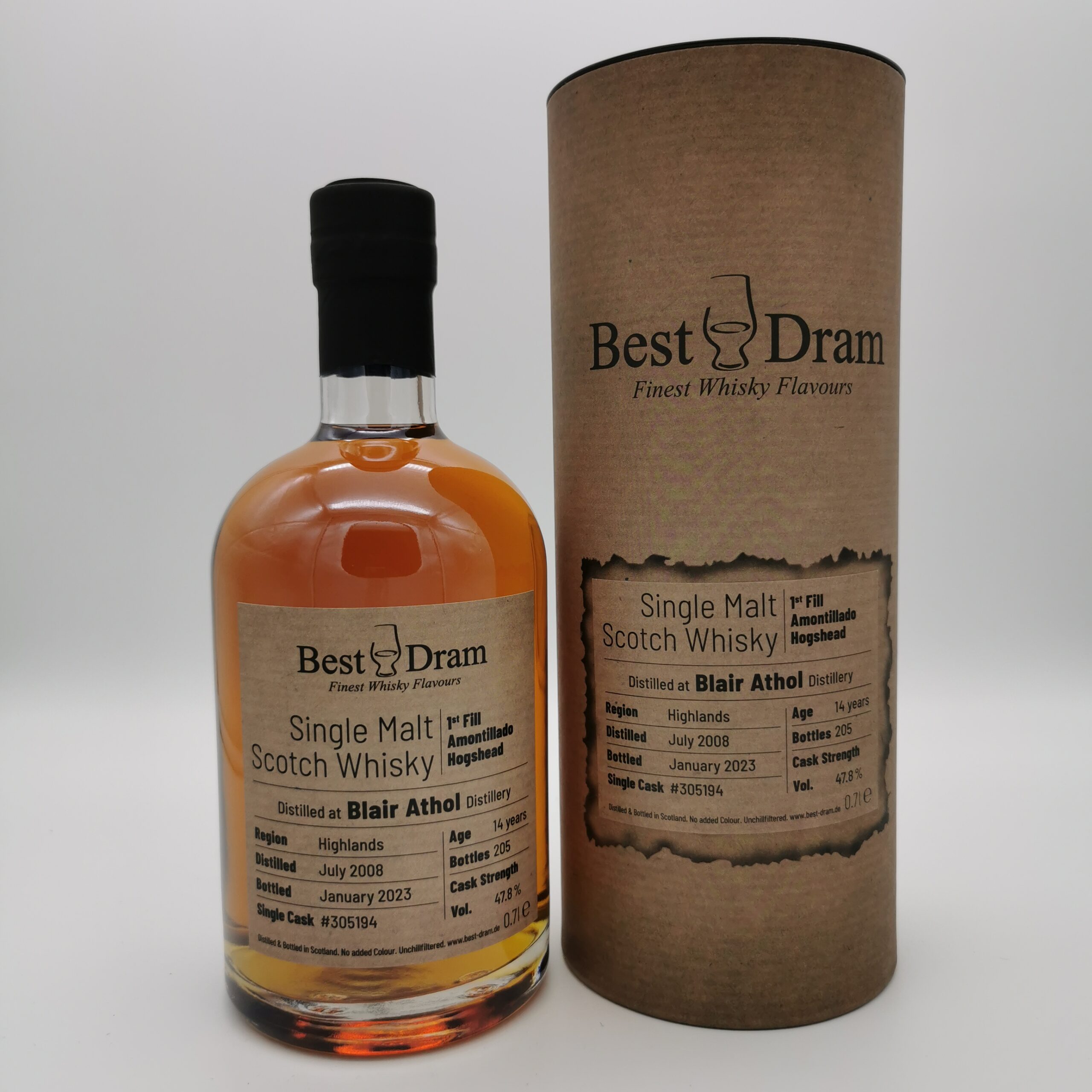 Blair Athol 14 Jahre 2008/2023 1st Fill Amontillado Hogshead -Best Dram- 47,8%vol. 0,7L – Bild 2