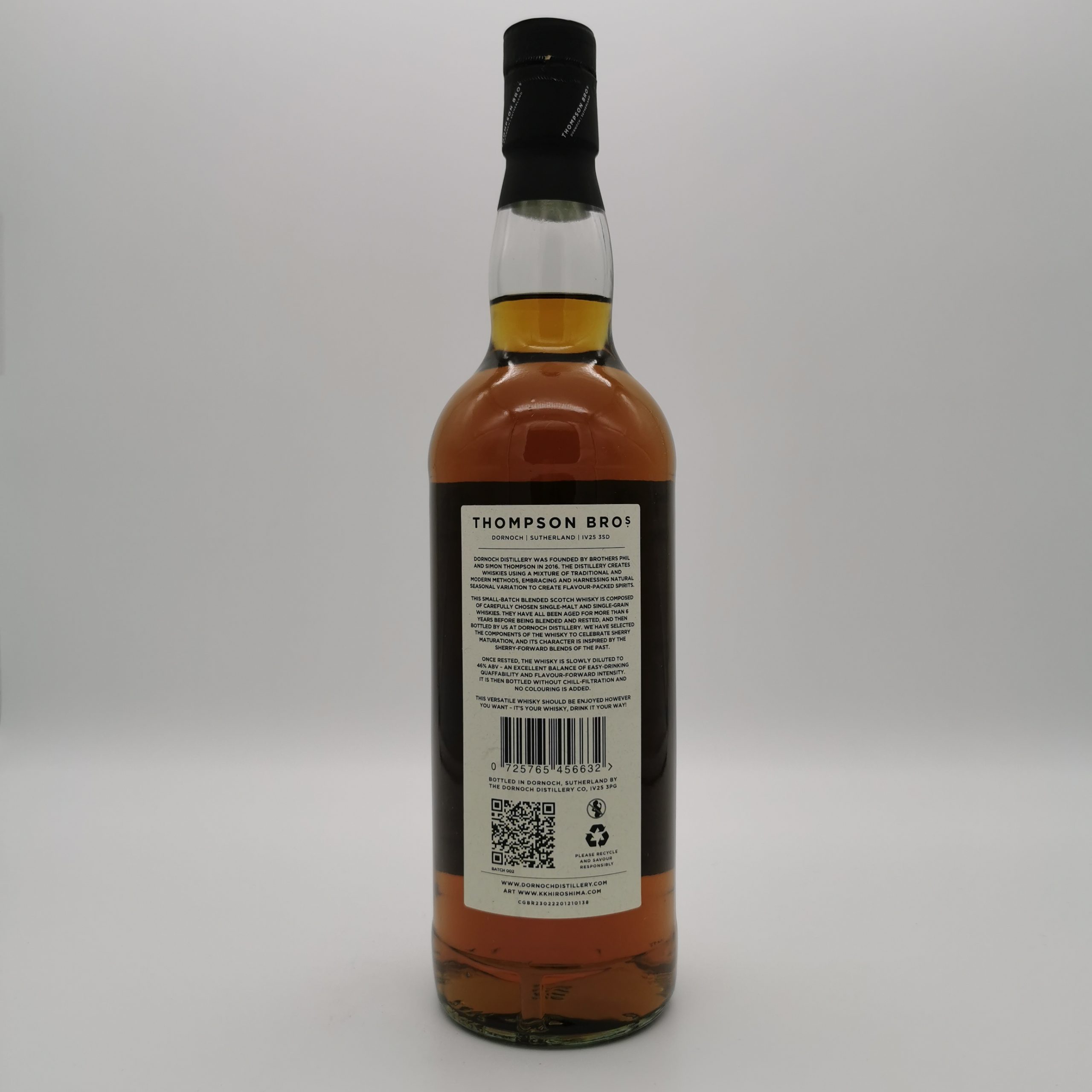 Blended Scotch Whisky 6 Jahre Sherry Cask Matured -Thompson Bros.- 46% 0,7L – Bild 3