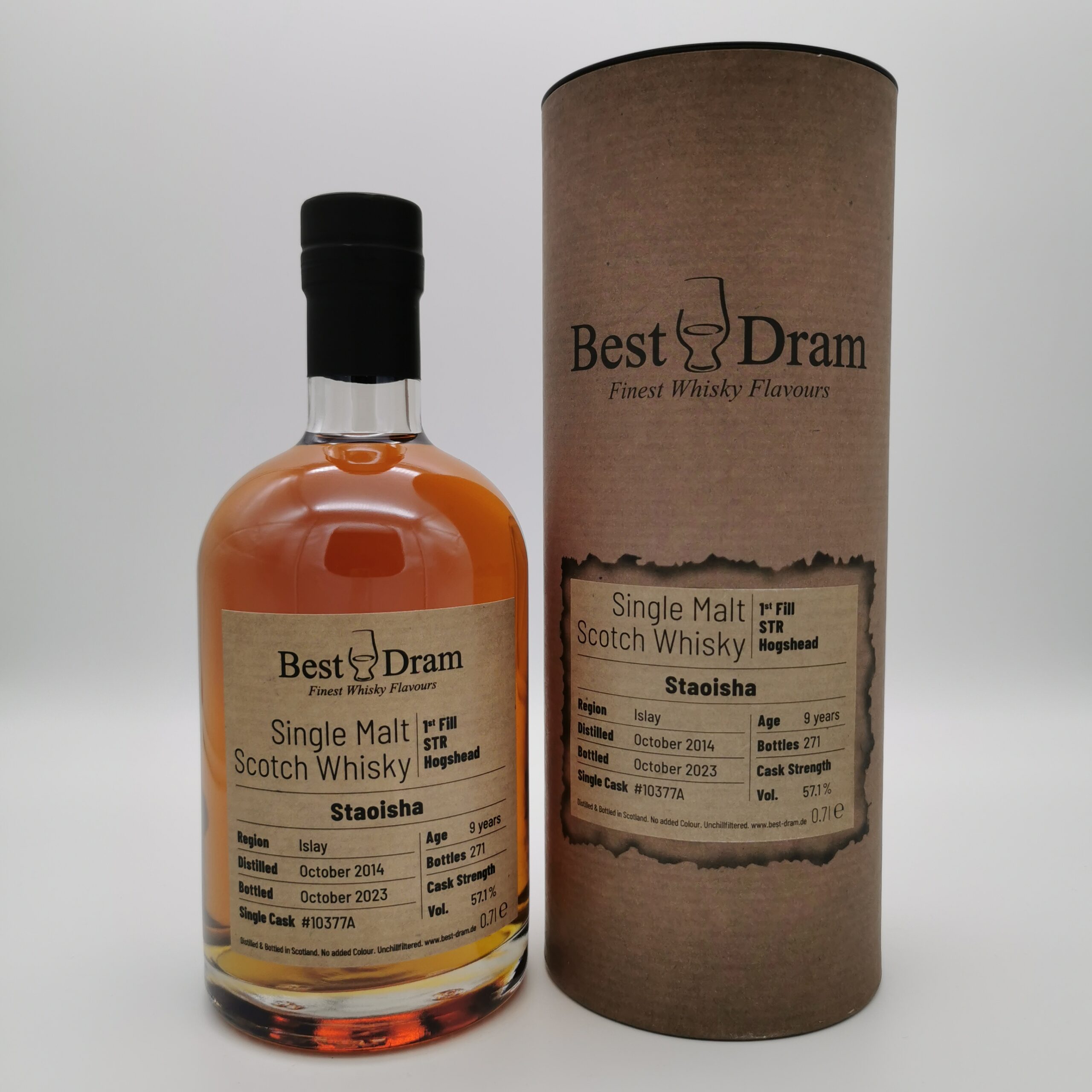 Bunnahabhain Staoisha 9 Jahre 2014/2023 1st Fill STR Hogshead #10377A -Best Dram- 57,1%vol. 0,7L – Bild 2