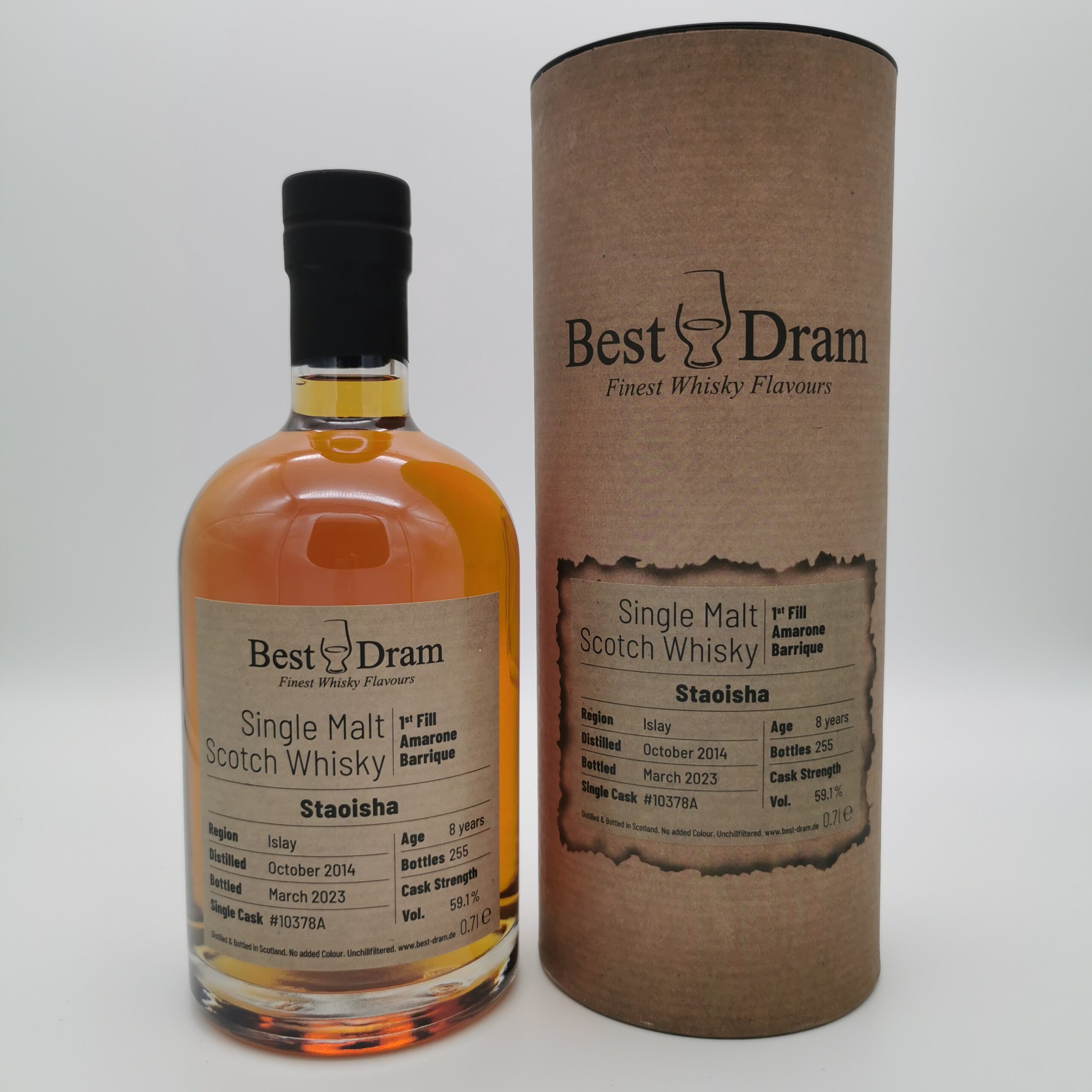 Bunnahabhain Staoisha 8 Jahre 2014/2023 1st Fill Amarone Cask -Best Dram- 59,1%vol. 0,7L