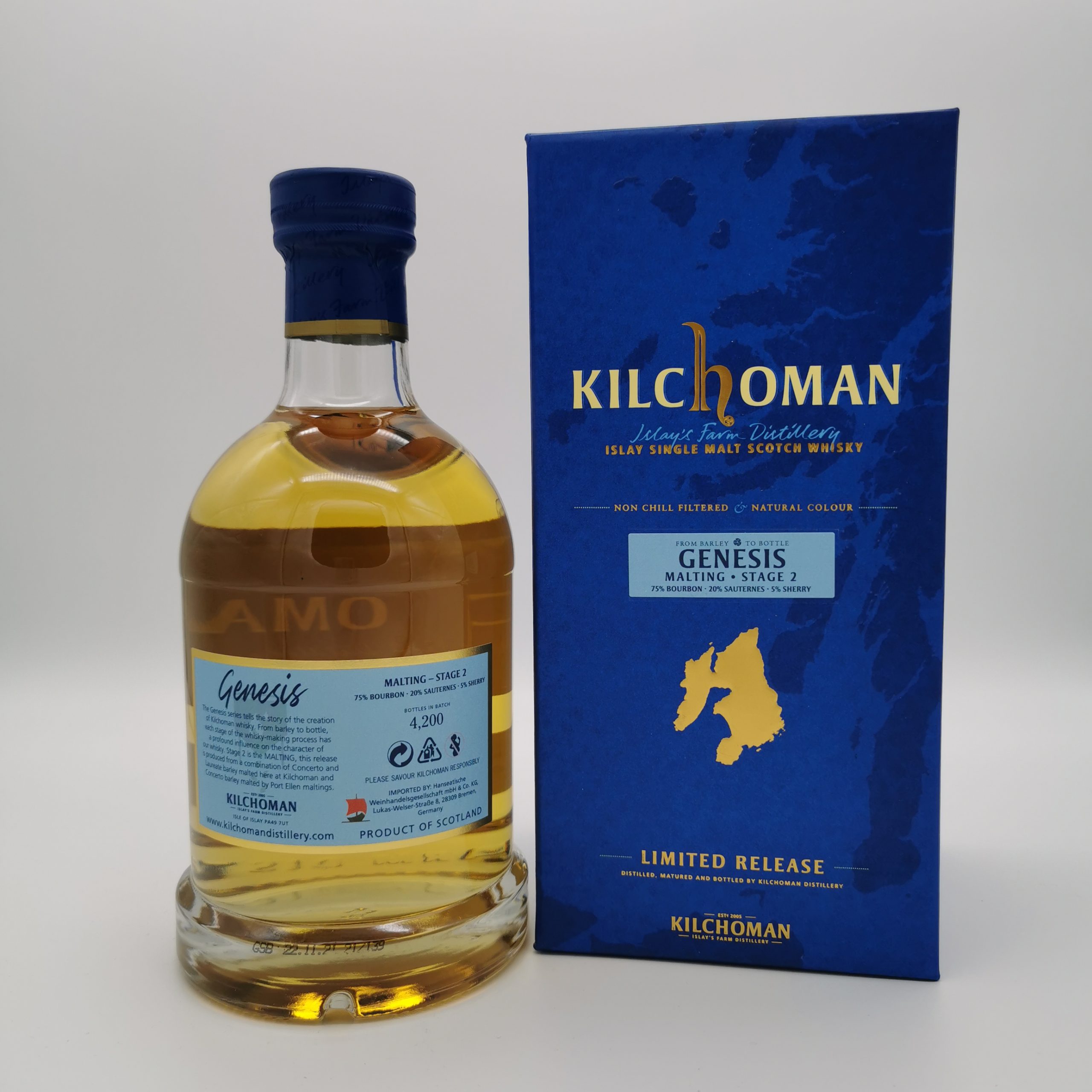 Kilchoman Genesis Malting Stage 2 49,2%vol. 0,7L – Bild 3