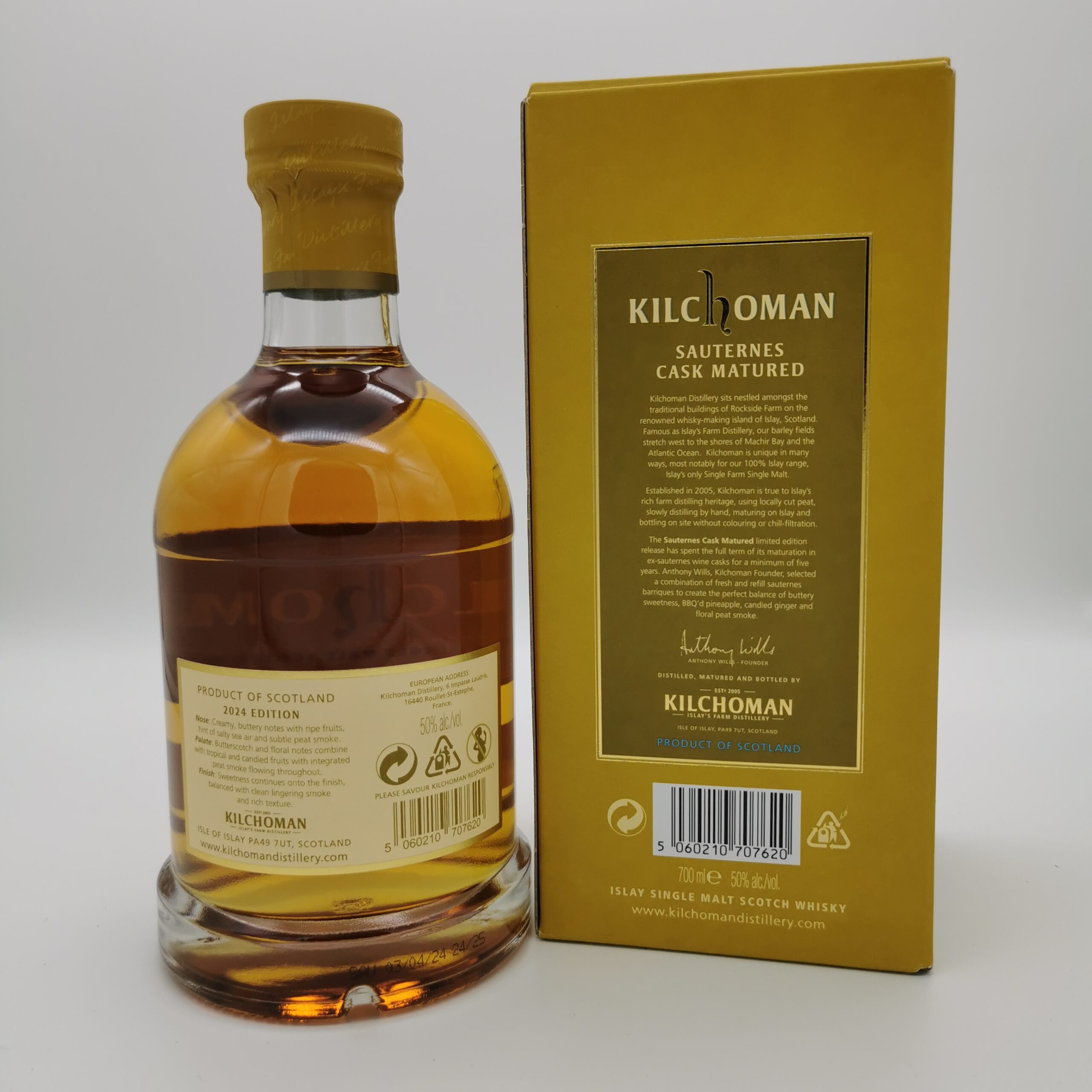 Kilchoman Sauternes Cask Matured 2024 50%vol. 0,7L – Bild 3