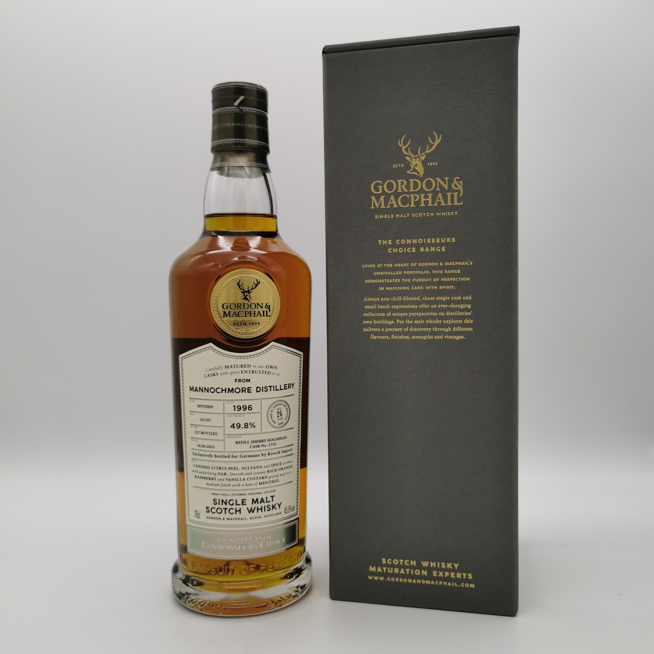Mannochmore 26 Jahre 1996/2023 Sherry Hogshead #1752 -Gordon & MacPhail- 49,8%vol. 0,7L – Bild 2