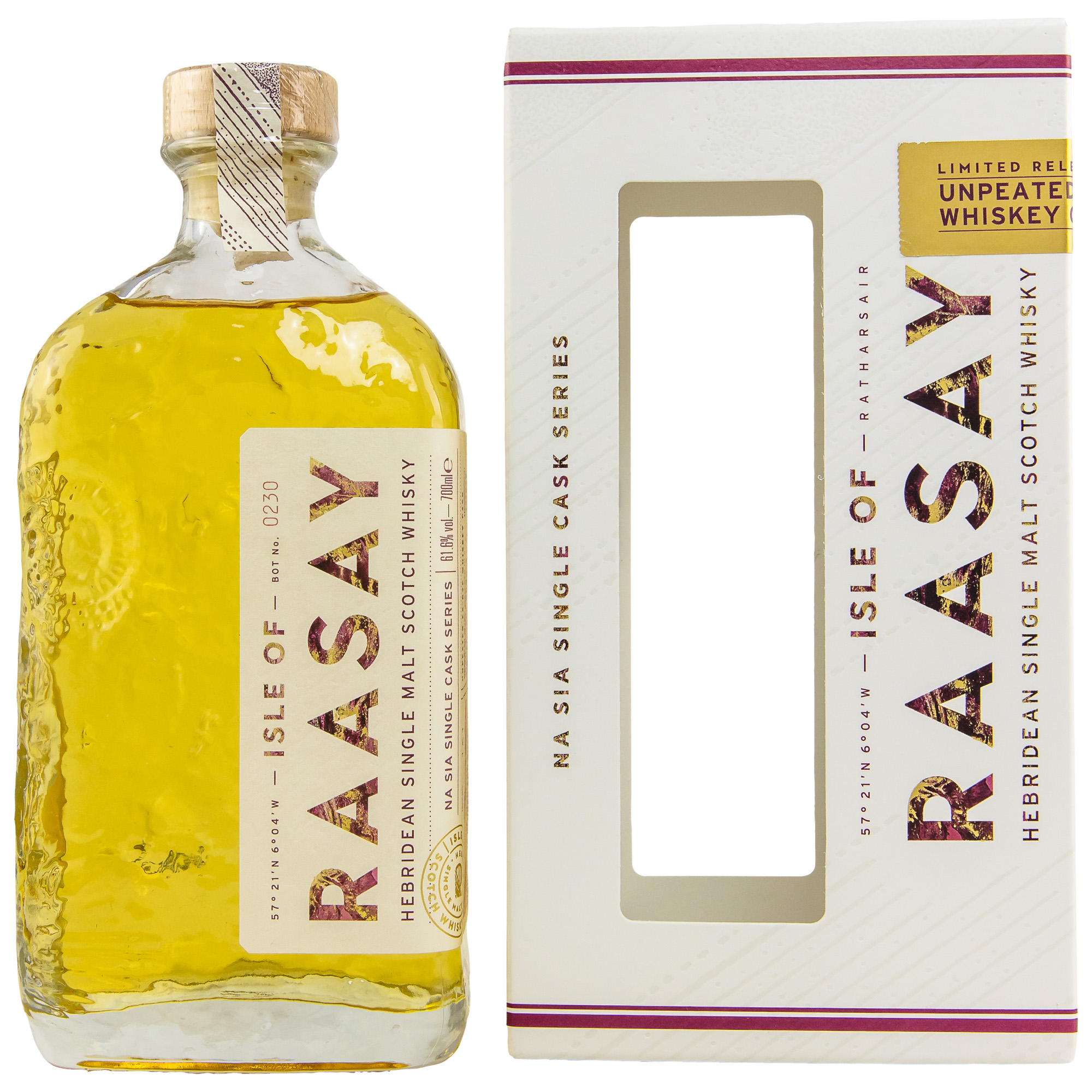 Isle of Raasay Unpeated First Fill Rye Whiskey Cask #19/245 61,6%vol. 0,7L – Bild 2