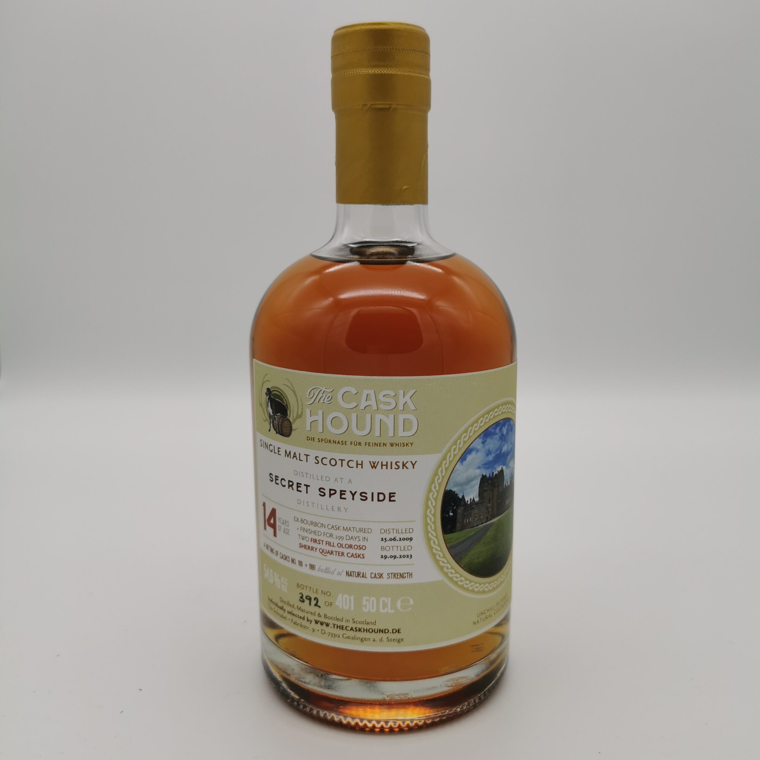 Secret Speyside 14 Jahre 2009/2023 Oloroso-Quarter-Casks-Finish -The Caskhound- 54,6%vol. 0,5L – Bild 3
