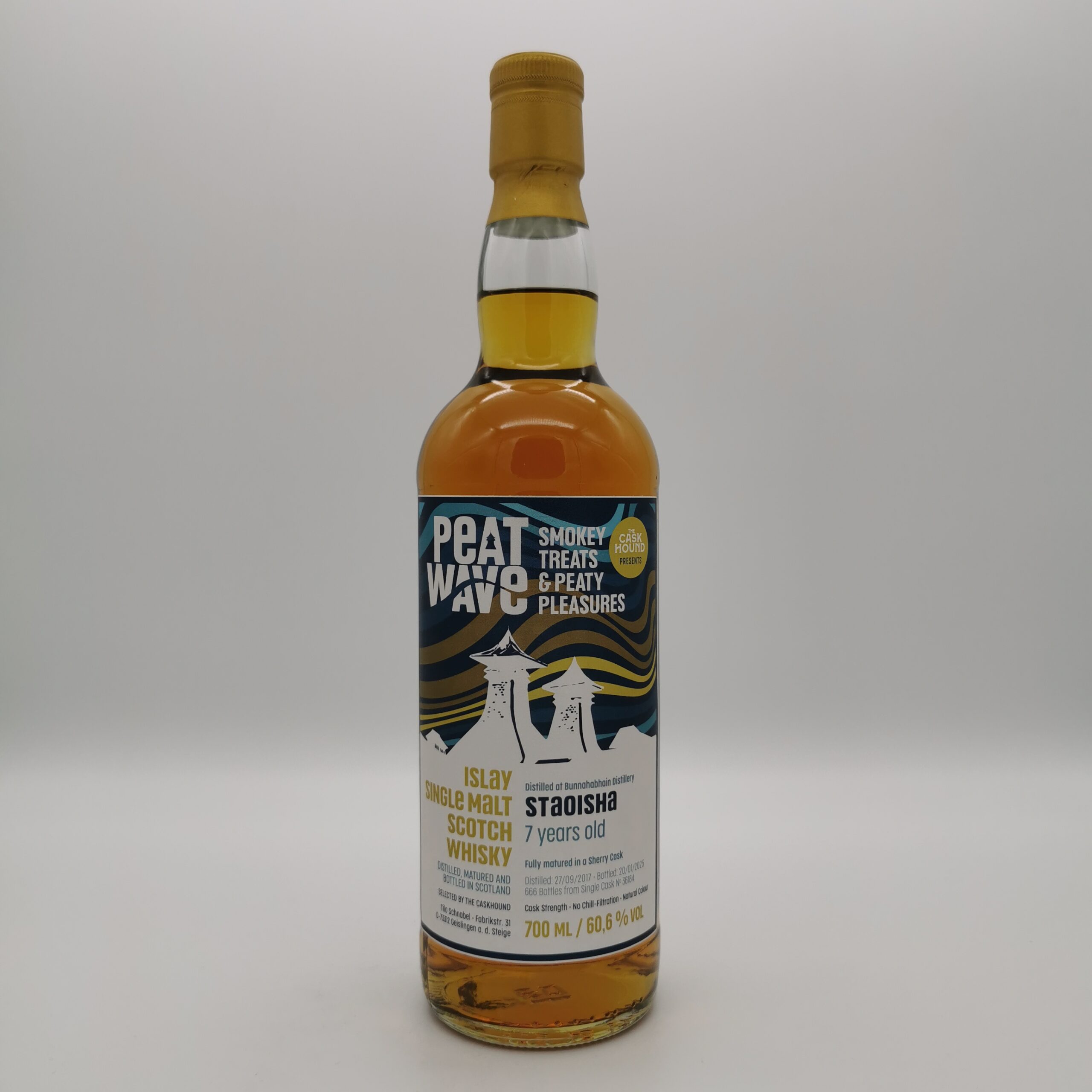 Peatwave – Staoisha 7 Jahre Sherry Butt -The Caskhound- 60,6%vol. 0,7L