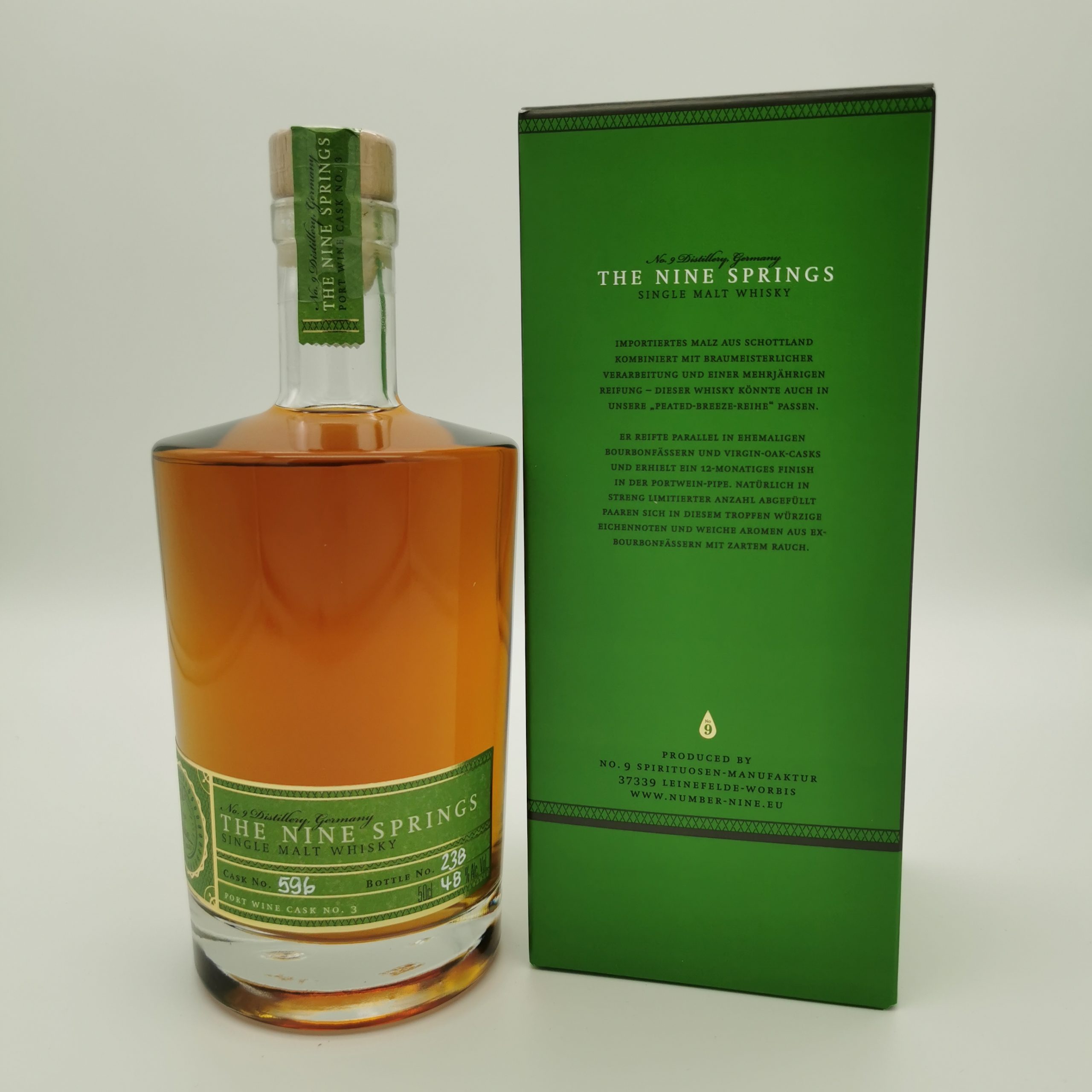 The Nine Springs 6 Jahre Port Wine No3 peated breeze Single Cask Selection 48%vol. 0,5L – Bild 3