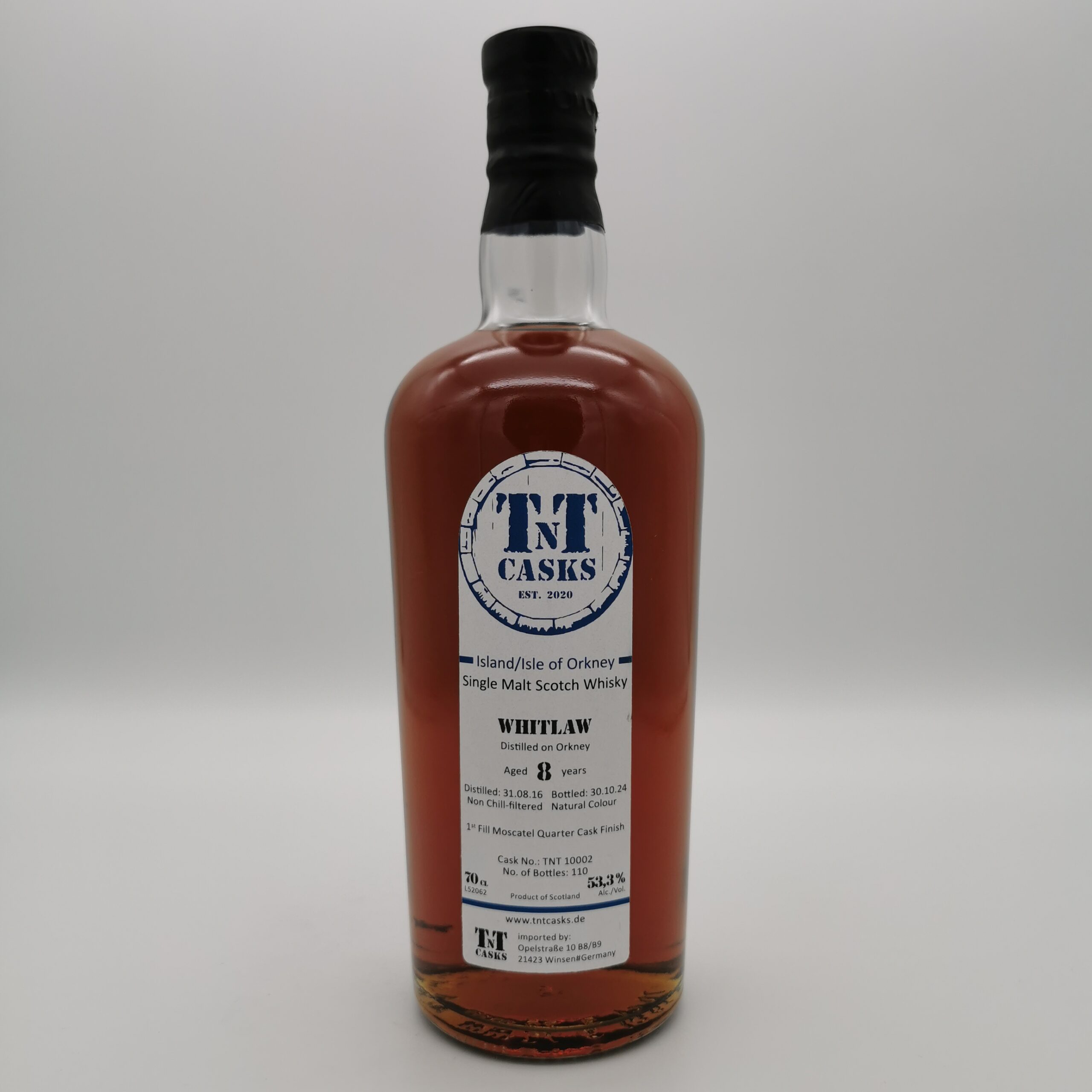 Whitlaw 8 Jahre 2016/2024 First Fill Moscatel Quater Cask #10002 -TNT Casks- 53,3%vol. 0,7L