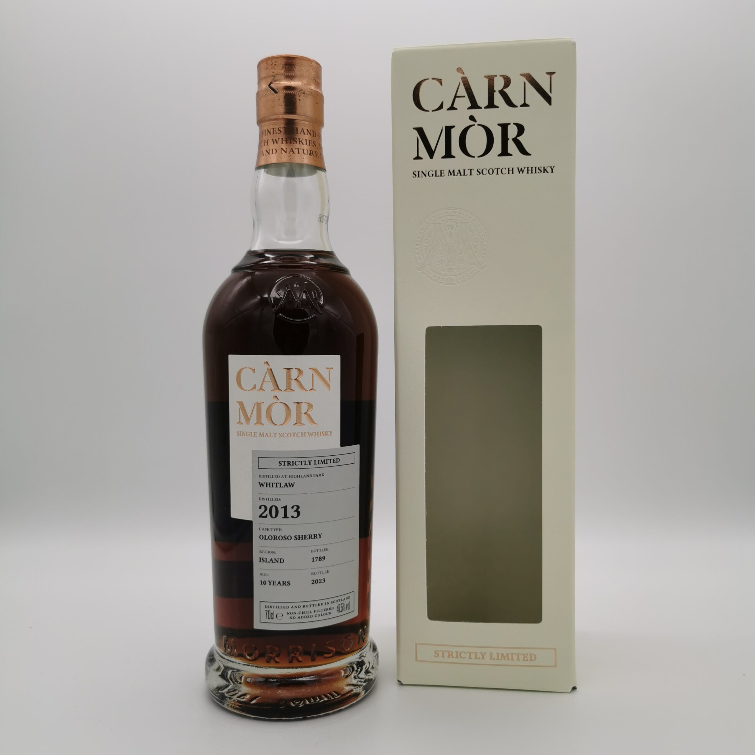 Whitlaw 10 Jahre 2013/2023 Oloroso Sherry Cask Strictly Limited -Carn Mor- 47,5%vol. 0,7L – Bild 2