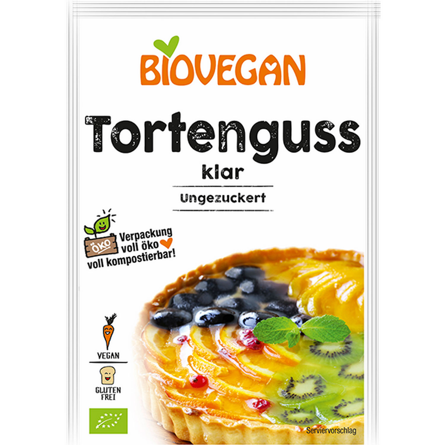 BioVegan Tortenguss klar 2x 6 g