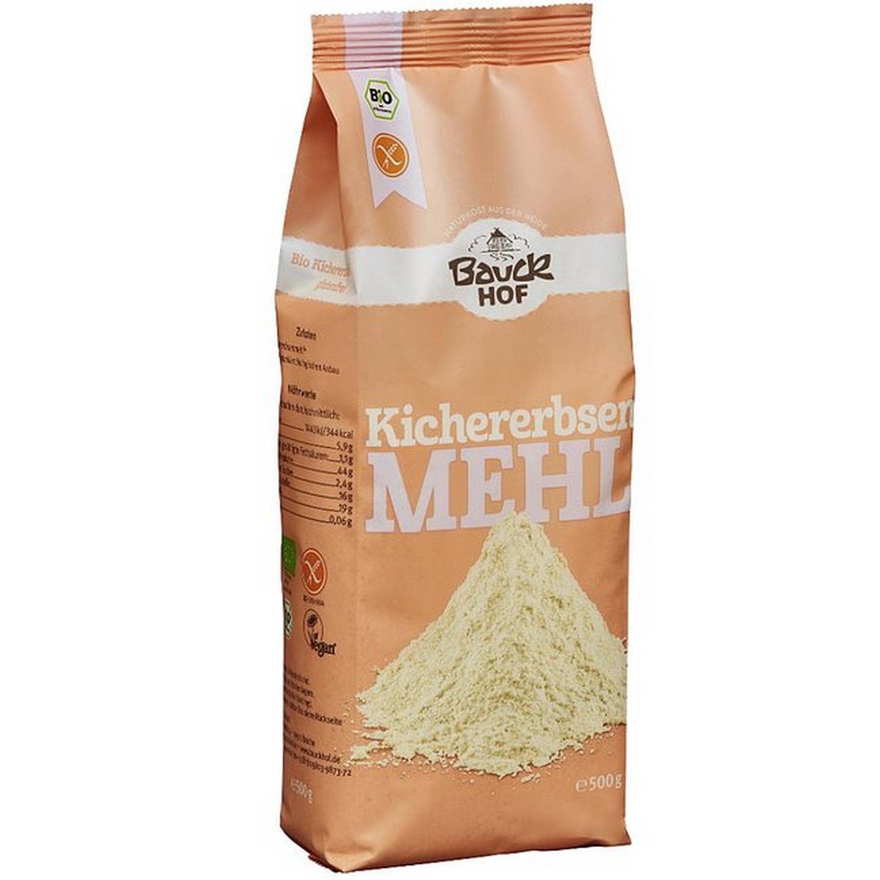 Bauckhof Bio Kichererbsenmehl glutenfrei 500g – Bild 2