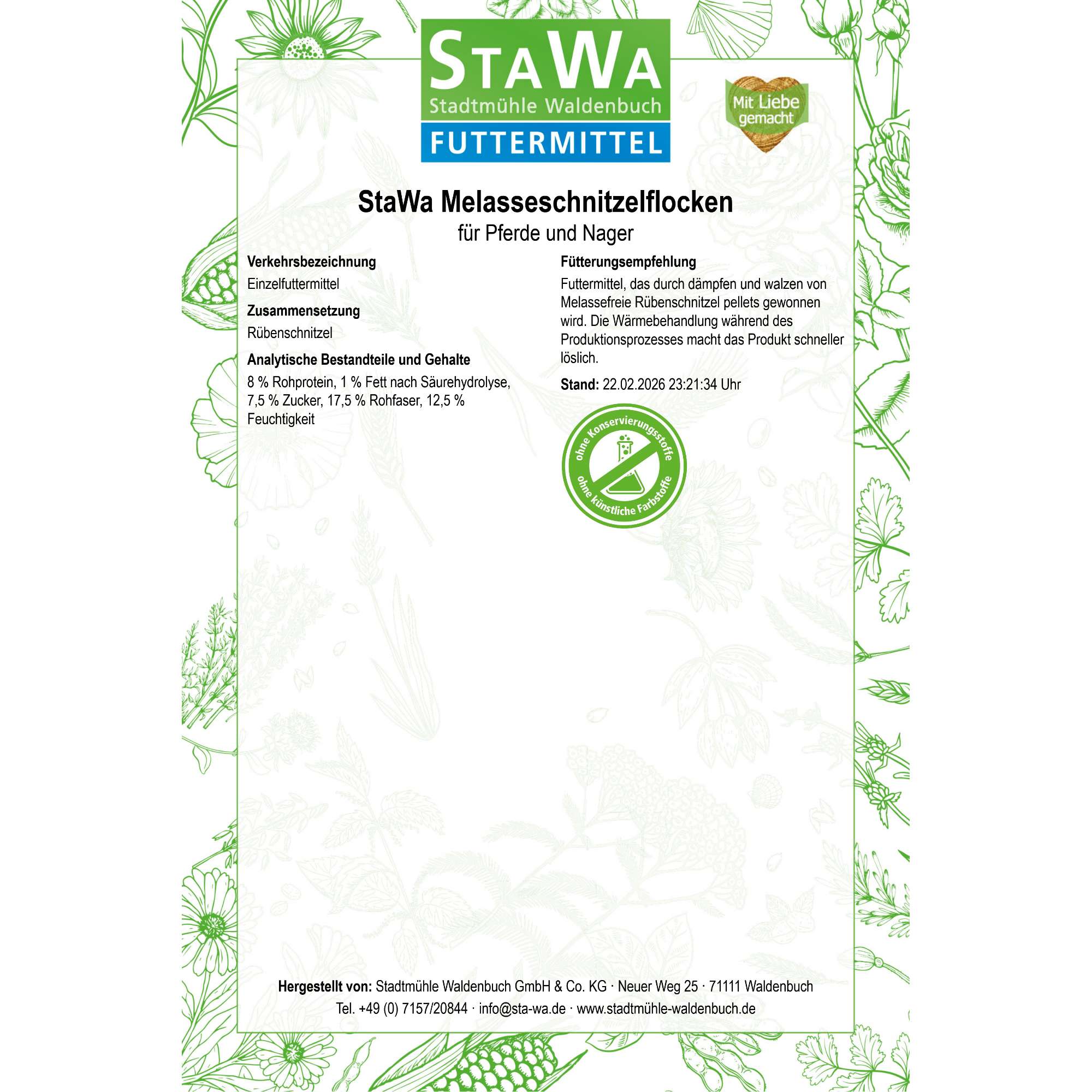 StaWa Melasseschnitzelflocken – Bild 3
